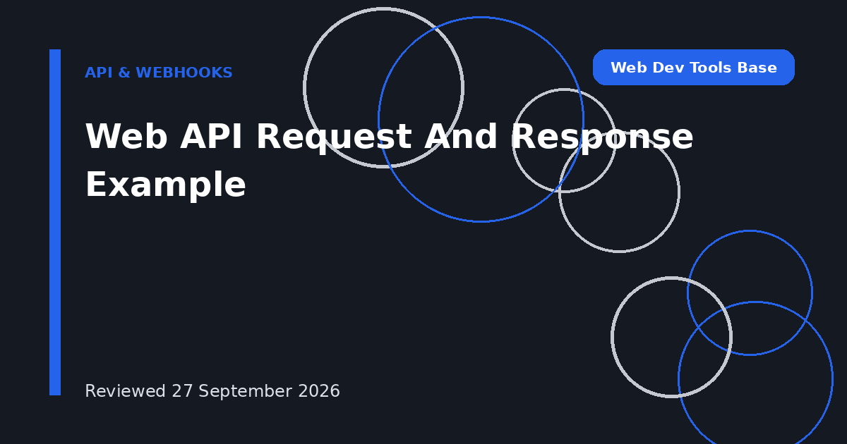 Web API Request And Response Example