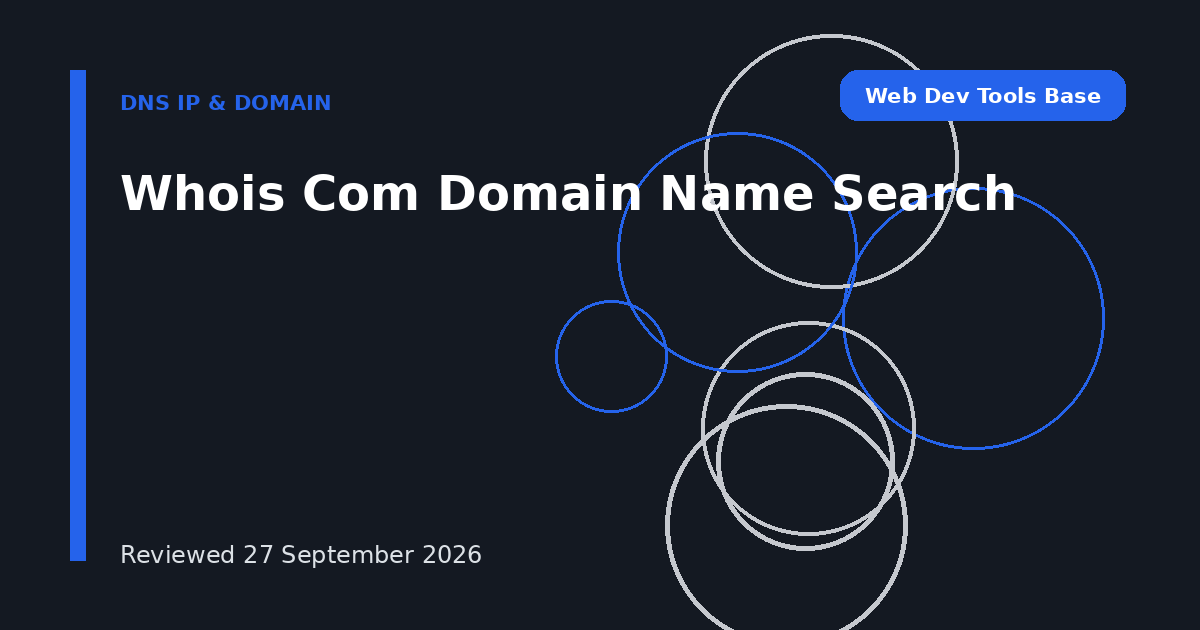 Whois Com Domain Name Search