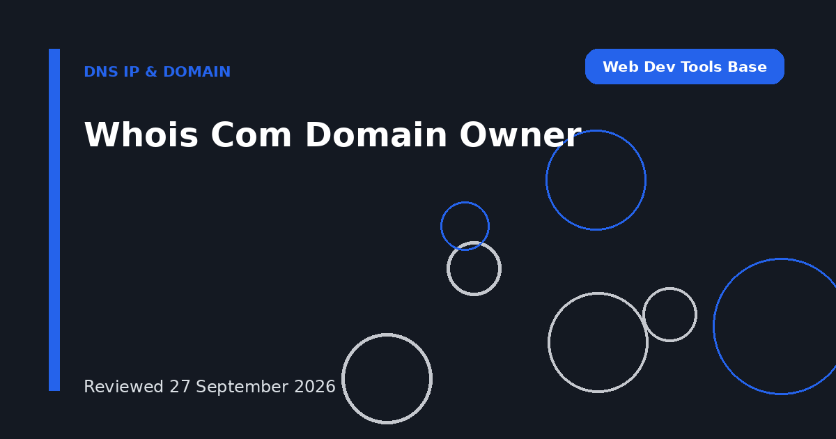 Whois Com Domain Owner