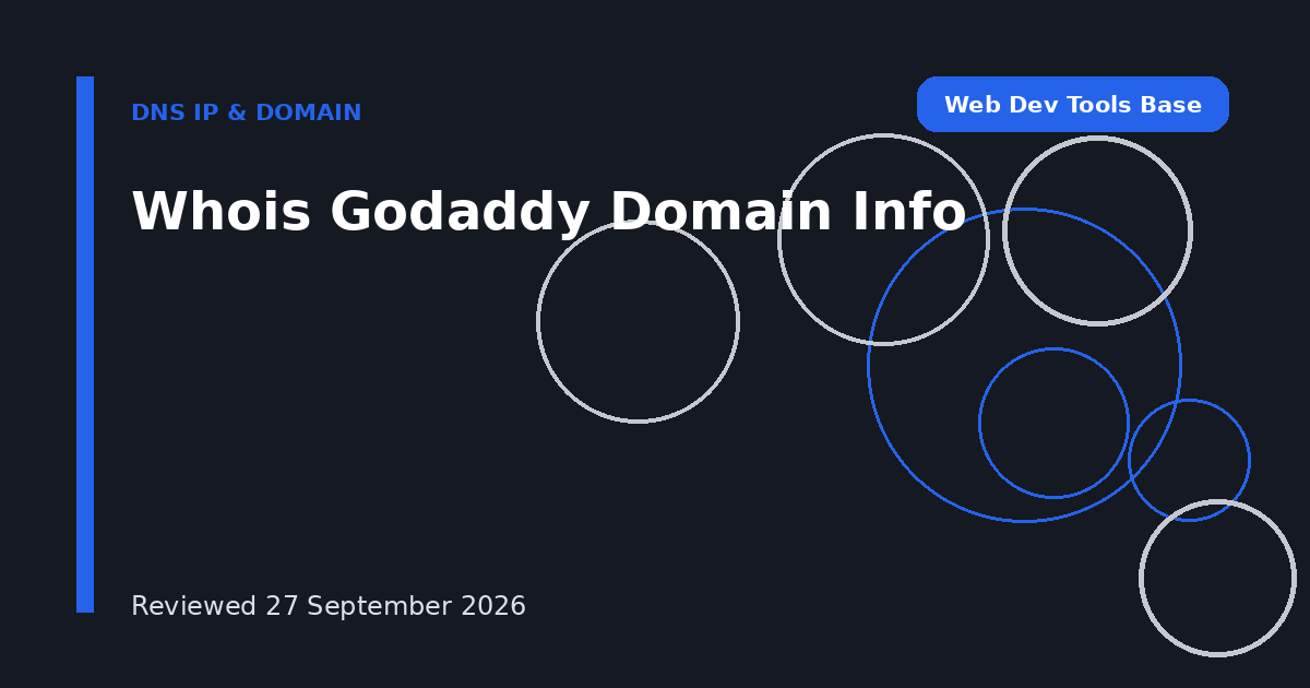 Whois Godaddy Domain Info