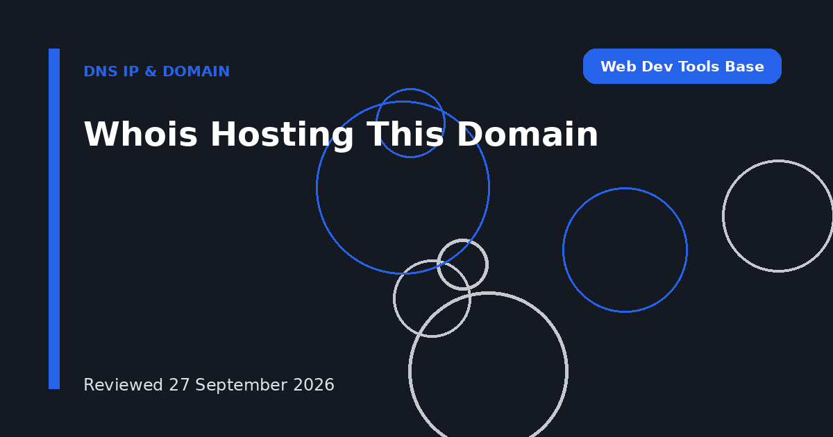 Whois Hosting This Domain