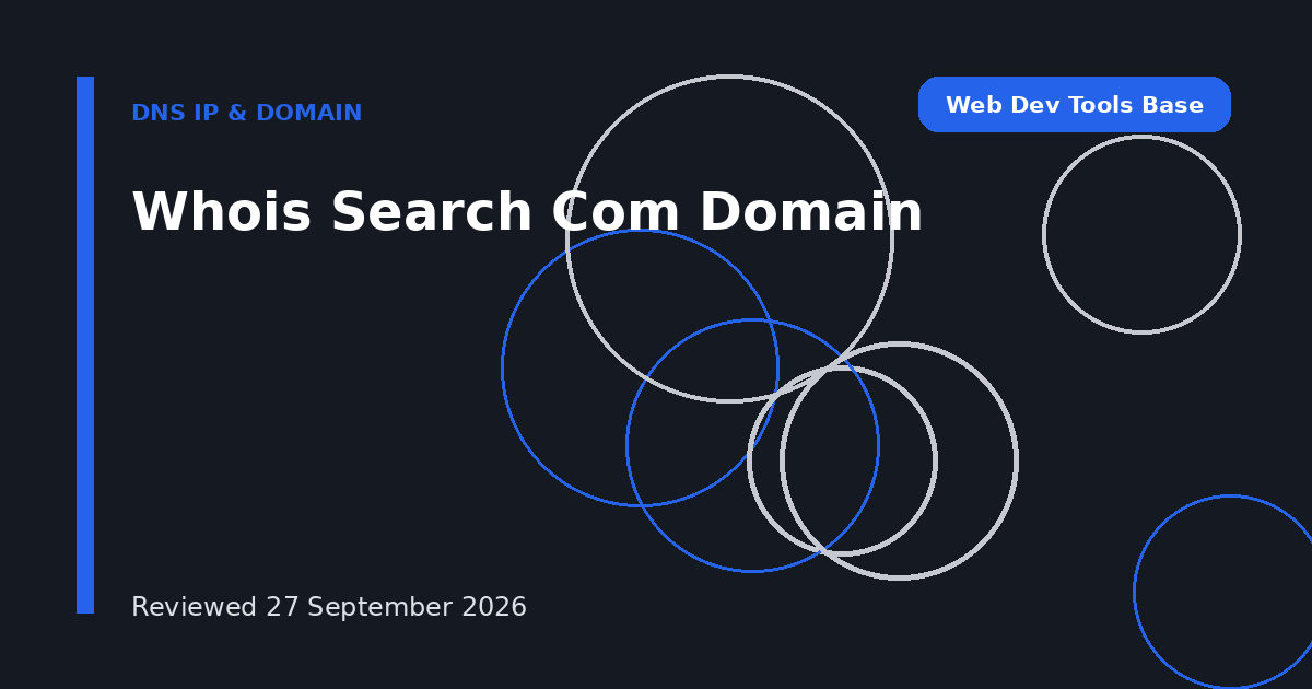 Whois Search Com Domain