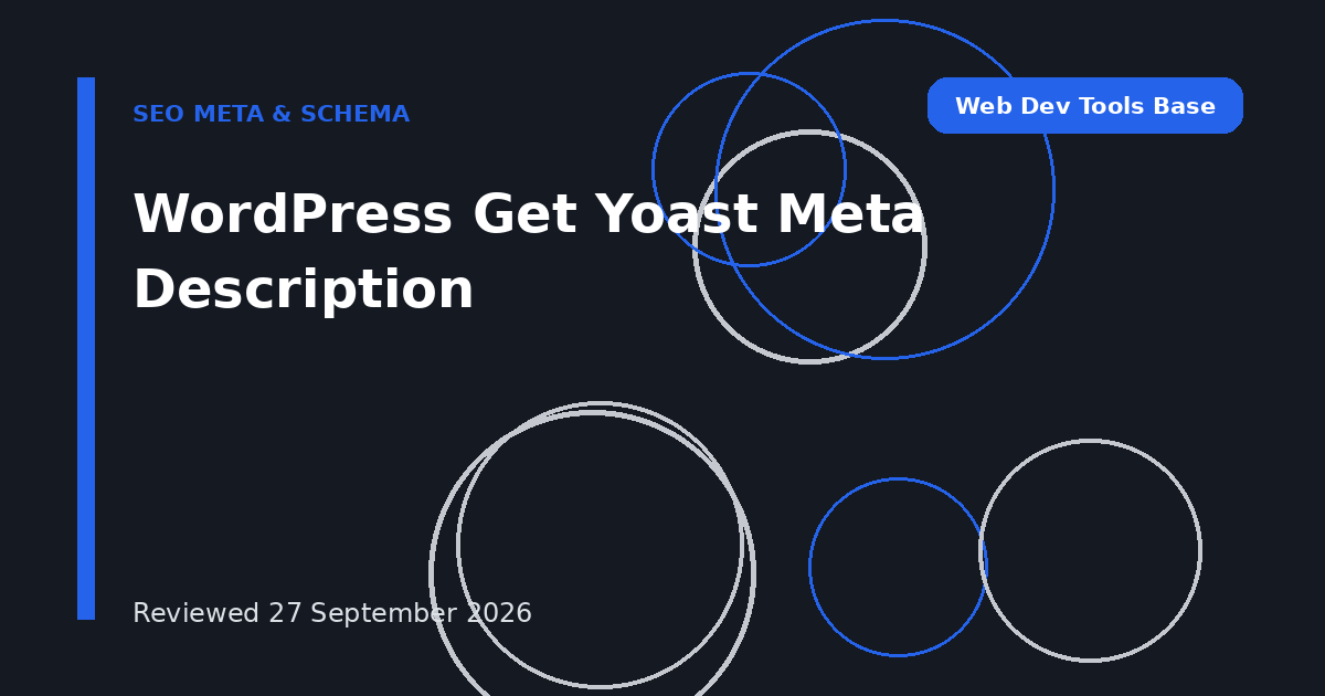WordPress Get Yoast Meta Description