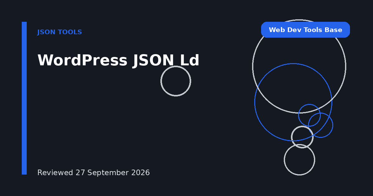 WordPress JSON Ld