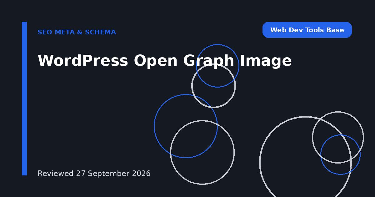 WordPress Open Graph Image