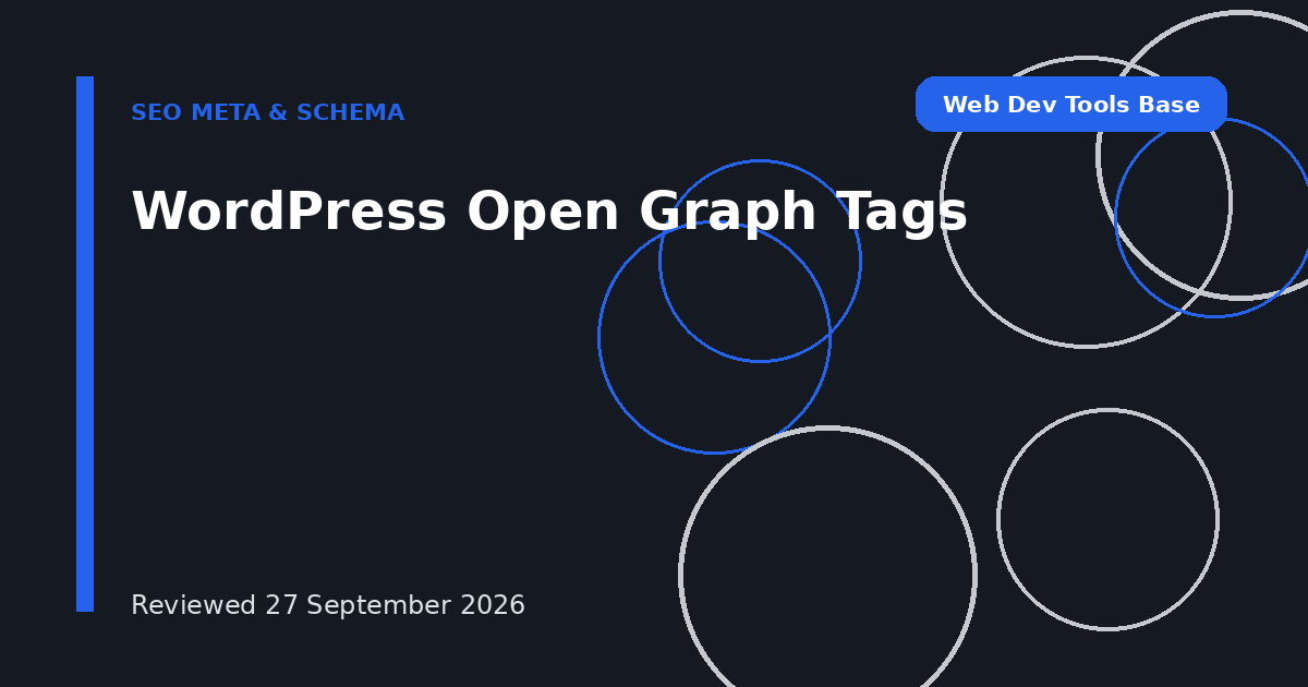 WordPress Open Graph Tags