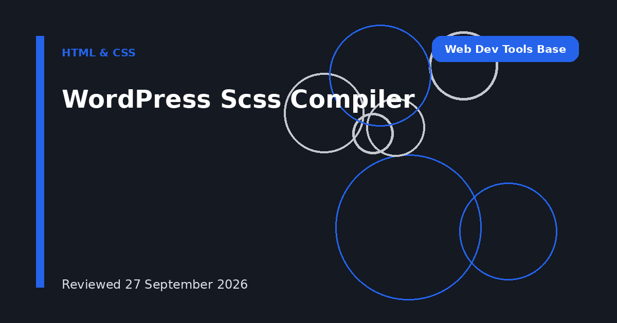 WordPress Scss Compiler