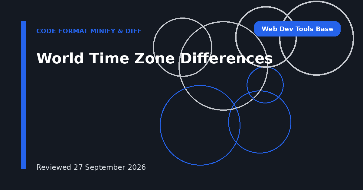 World Time Zone Differences