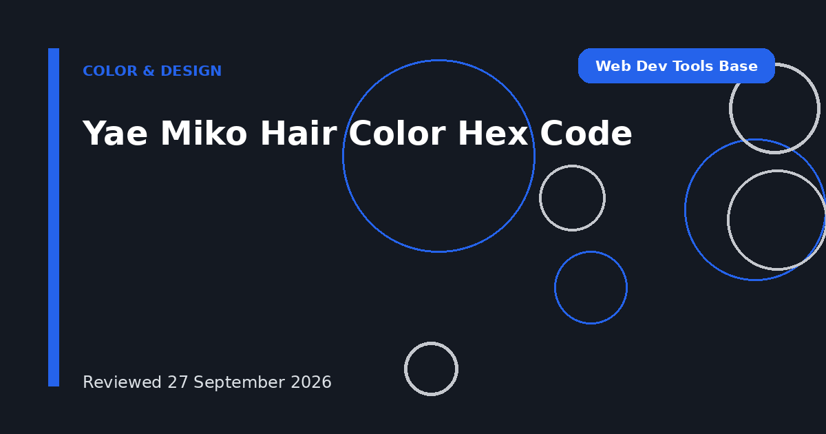 Yae Miko Hair Color Hex Code
