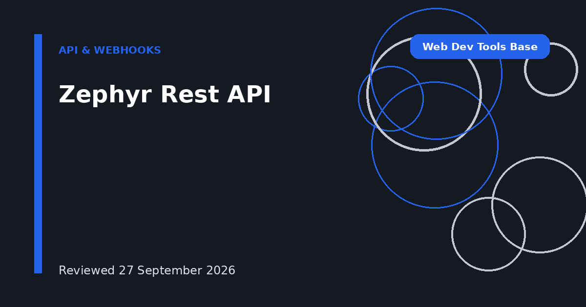 Zephyr Rest API